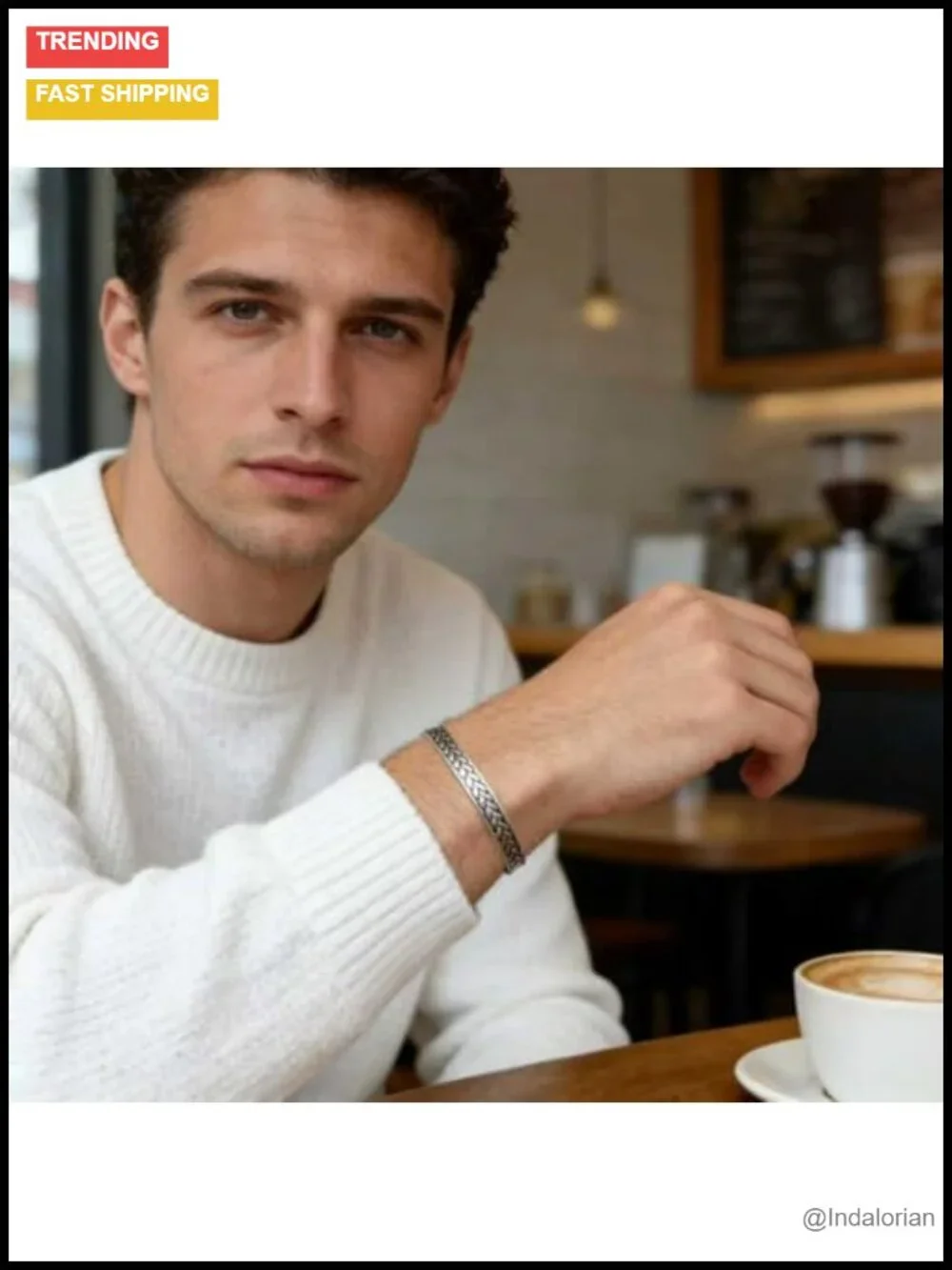 Sterling Silver Open Bangle Cuff Bracelet Gift for Men